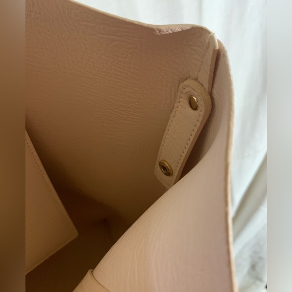 Light Pink Blush Two Tone Large Faux Leather Convertible Work Tote, Ulta, Tassel - Picture 9 of 16